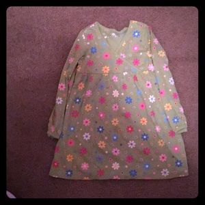 Green floral long sleeve dress